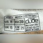Hey Dude Women's Size 8 Misty Woven Cheetah Grey Slip On Shoes Photo 4