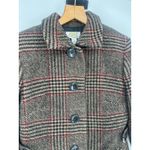 Talbots Vintage  Brown Plaid Wool Button Closure Coat Women's Size 8 Preppy Twee Photo 1