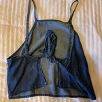 EXPRESS Cotton  Denim Crop Top Photo 1