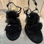 Jacqueline Ferrar  Black Feathered Sandals Photo 1