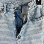 American Eagle SZ 2 Baggy Jeans Distressed Rips Hi-Rise Zip-Fly Pockets Whisker Photo 7