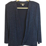 Alex Evenings  Blazer Women's Size‎ 16P Petite Sparkles Mother of the Bride Blue Photo 0