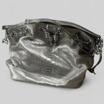 Michael Kors Michael  silver metallic snake printed handbag glam retro Photo 0