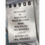 NEW Suboo Blue Marble Print Two Piece Crossback Bikini Swimsuit Swimwear Size OS Photo 2