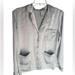 SKIMS  Silver Women's Hotel Shine Pajama Top Photo 5