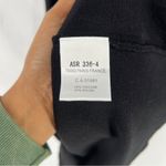 Leo Guy Elegant Black & White Floral Appliqué Short Sleeve Drop Waist Midi Dress Size XS Photo 4