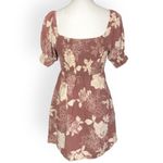 Mimi Chica  Floral Tie Front Puff Sleeve Babydoll Mini Dress Photo 85