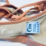 Zyia  Active Strappy Grid‎ Peach Sports Bra Size Small Racerback Running Yoga Photo 5