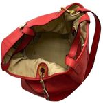 Coach Luxe Hadley Tumbled Red Leather Oversized Carry-On Shoulder Bag Satchel Photo 4