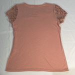 Sundance Lace cap sleeve crocheted embroidered floral see through burnout t-shirt Photo 5