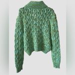 BDG Urban Outfitters Killian Quarter-Zip Pointelle Green Knit Sweater Sz M NWOT Photo 6