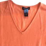 NEW YORK & CO Vibrant Orange Peach V Photo 3