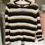 Karen Kane  Lifestyle Petites Medium Sweater Womens Pullover Striped Crochet Photo 0