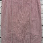 Nanette Lepore ‎ Women's Pink Striped Lined Straight Skirt [Size 12] Made in USA Photo 0