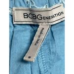 BCBGeneration Womens Blue Floral Eyelet Ruffle High Waisted Mini Casual Shorts M Photo 3