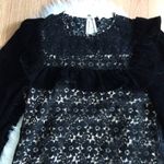 Nightcap  Black Lace Velvet Sleeve Dress Photo 4