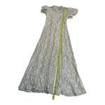 VTG DAWN JOY PRAIRE 100% Nylon Lace Unlinned Dress M/L Made In USA Tie Back Tan Size M Photo 9