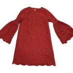 Altar'd State  Burnt Orange Lace Bell Sleeve Dress Women's M Party Cocktail Photo 0