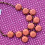 Lucky Brand  Elegant Coral beaded statement chain Necklace chocker 16+3” Photo 2