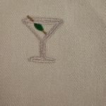 Vintage Berle High Waist Khaki Shorts With Martinis Embroidered All Over Size 36 Tan Photo 7