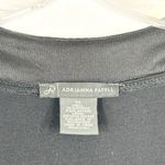 Adrianna Papell XL Top Black V Neck Knit Short Sleeve Handkerchief Hem 119 Photo 6
