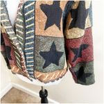 Painted Pony Tapestry Jacket Sz Large/XL Patchwork Stars Button Front Western Blue Photo 7