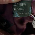 Vintage 1980s Brooks Atelier 100% Leather High Waisted Pleated Shorts size 6 Purple Photo 5