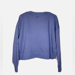 Nike  Women's Dri-FIT Fleece Sparkle Logo Top Pullover Oversized Blue Size S Photo 3
