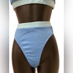 SheIn Two-Tone High Rise Blue Bikini Set BRAND NEW NEVER WORN Size M Photo 4