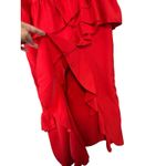 SheIn beautiful long red skirt with ruffles, open leg, size L Photo 7