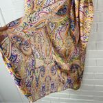 ZARA Paisley Multi Color Satin Wrap Skirt Size S Photo 4