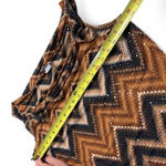 Vintage Y2K MKM Brown Chevron Earthy Cowl Neck Retro Tank Top Size 2X Photo 5
