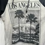 Hella Fantasia Retro Los Angeles Cityscape Lightweight Raglan Sleeve Hoodie Gray Size M Photo 7