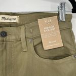 Madewell Kick Out Crop Jeans Coated Edition Distant Surplus Green Size 28 NWT Photo 5