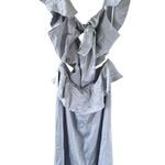 Show Me Your Mumu NEW Zoey Dress in Steel Blue Satin Photo 6