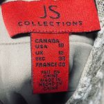 Vintage Y2k Floral Lace Tiered Formal Gown Square Neck Pleated Beige 6/8 Tan Photo 9