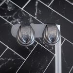 Vintage Clip On Earrings Dark Grey Large Chunky Stylish Statement 1" Gray Photo 0