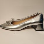 Coach Ava Ballet Pump Women's Silver Block Heel Shoes Size 8.5 Photo 8