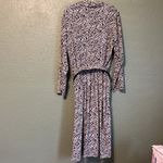 Vintage belted shirt dress paisley print Leslie Fay Monochrome Abstract Dress Black Size XL Photo 9