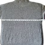 Nine West  Gray Mock Neck Sweater – Striped Sleeve Knit,‎ Women's Size M Photo 4