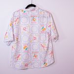 Petal and Pup  Hampton Lobster Lemon Summer Print Pattern Short Sleeve Button Shirt Photo 2