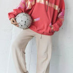 Free People #71 NWT  Away We Go Half Zip in Hibiscus Photo 0