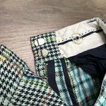 Tanya Taylor Tanya Taylor Fallon Green Houndstooth Plaid High Rise Semi Flare Pants Size 2 Photo 12