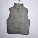 Cotton On  Button Up Mother Puffer Sage Green Vest Jacket Women’s Size L/XL Photo 3