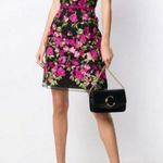 💕MARCHESA NOTTE💕 Sleeveless Embroidered Cocktail Dress ~ Black Floral Print 8 Photo 0