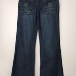 Bebe  ladies darkwash wide leg flare denim jeans size 27 Photo 0