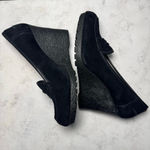 Michael Kors Rory Suede Platform Loafer Wedge US 11 Black Photo 3