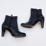 Taryn Rose Taryn by  Black Textured Patent Leather Heeled Ankle Boots US Size 8 Photo 9