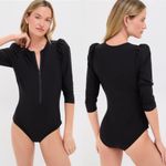 NWT Stylest Caviar Sculpting Puff Sleeve One Piece Black XL Photo 1