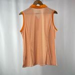 Nike  Golf Sleeveless Stripe Collared Top‎ in Orange White Size XL Photo 3